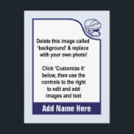 Customize Your Own Hockey Trading Card<br><div class="desc">Customize your own trading card design! This one is in the style of a vintage hockey trading card, with a hockey player's helmet motif. You can edit the text to add a name. And also add your choice of photo. Perfect for birthday cards, invitations, business cards (your own trading cards!),...</div>