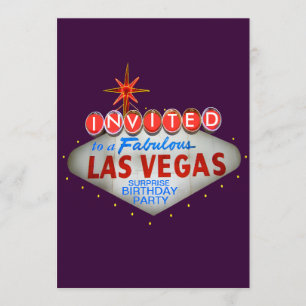 Customize Your Own Las Vegas Sign Invitations
