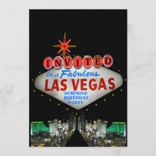 Customize Your Own Las Vegas Sign Invitations