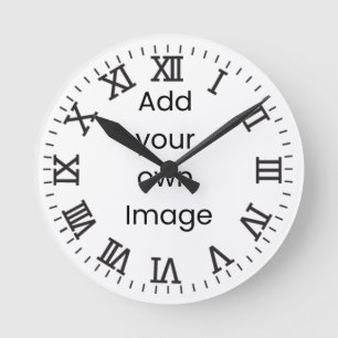 Customize Your Own (Lines and Roman Numerals)  Round Clock