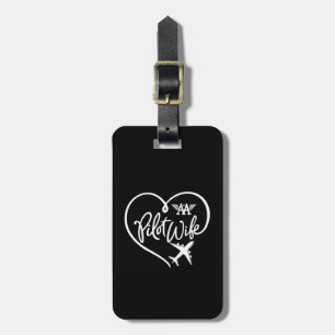 Customize Your Own Luggage Tag AA Pilot Wife Logo