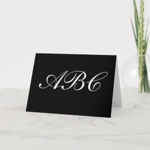 Customize your own monogram note card
