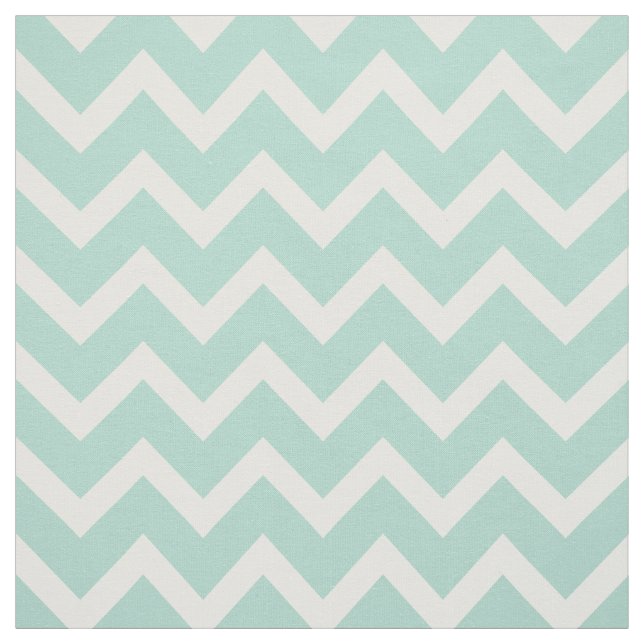 Customize your own pastel mint chevron pattern fabric (Swatch)
