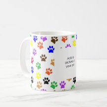 Customize Your Own Pet Picture Paw Print Mug