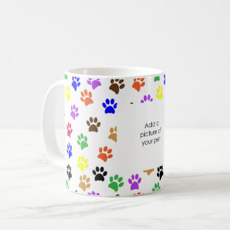 Customize Your Own Pet Picture Paw Print Mug