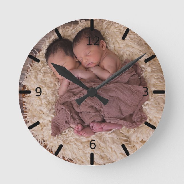 Customize Your Own Photo Round Clock (Front)