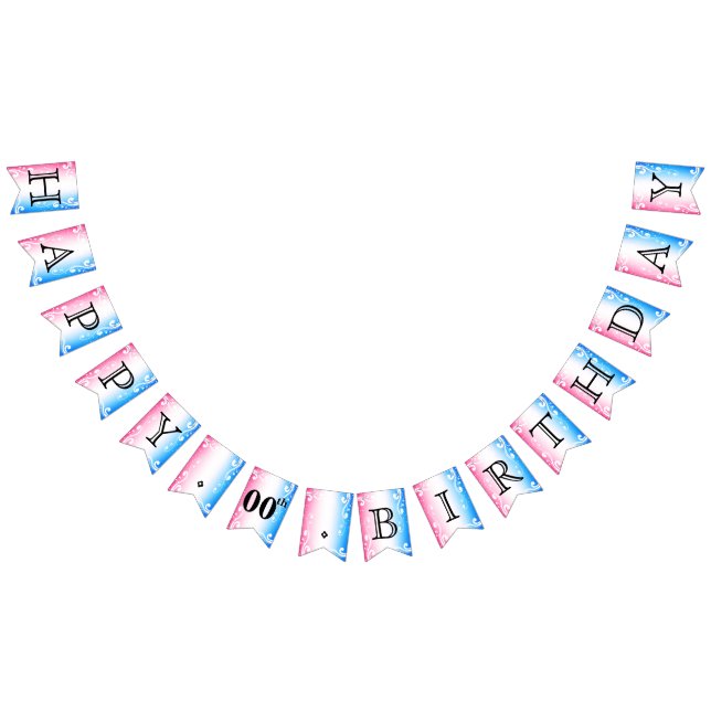 Customize Your Own - Pink and Blue Bunting Flags (All)