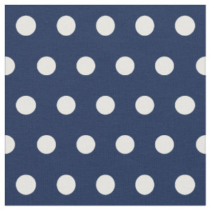 Customize your own polka dots pattern in navy blue fabric