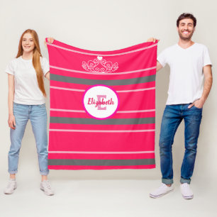 Customize Your Own Princess Tiara Fleece Blanket