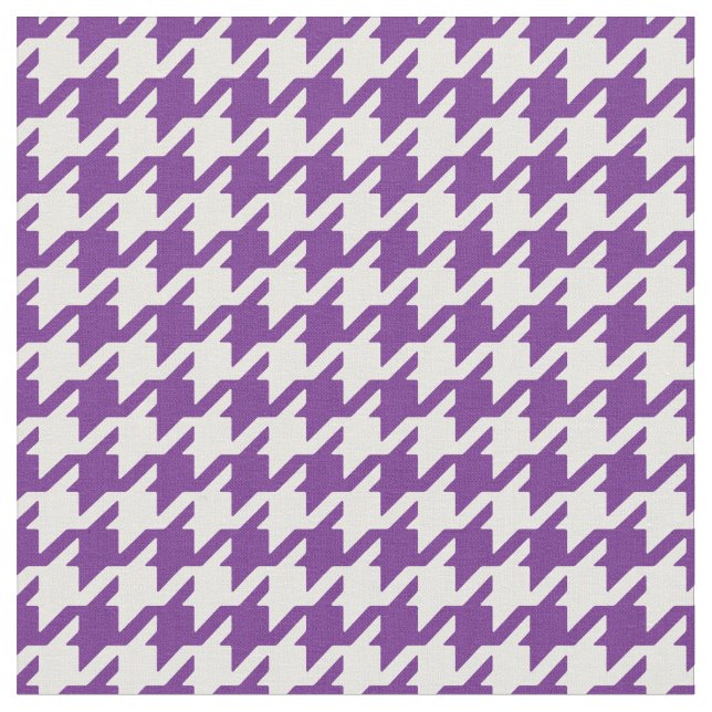 Customize your own purple houndstooth pattern fabric (Close Up)
