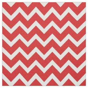 Customize your own red white chevron pattern fabric