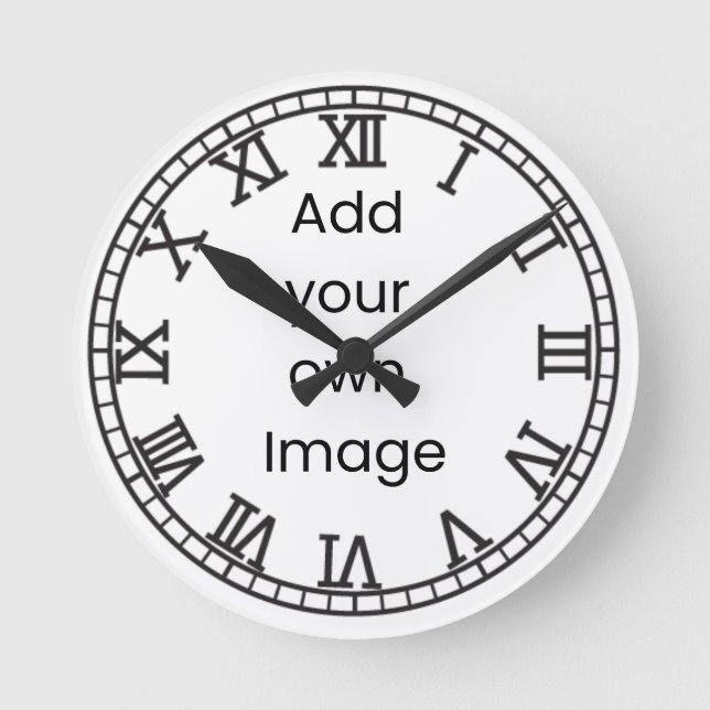 Customize Your Own (Roman Numerals) Wall Clock (Front)