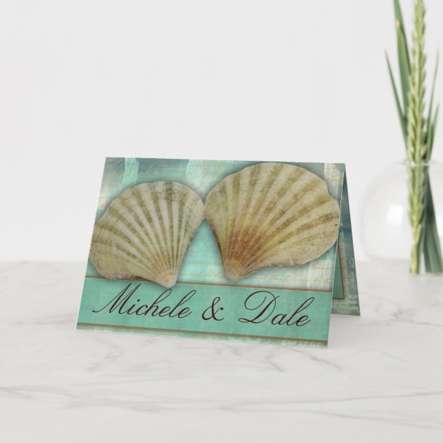 Customize your own seashell design note card (Front)