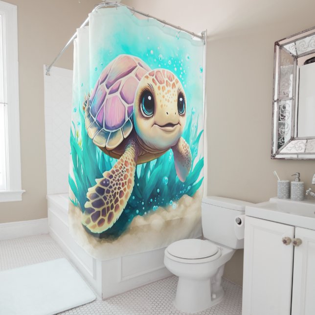 Customize Your Own Shower Curtain With Sea Turtle (In Situ)