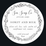 Customize Your Own Soap Stickers<br><div class="desc">This design was made with simplicity and elegance in mind. The modern minimal design can be used with various packaging styles and soap wrappers. It catches the eye and conveys a clear brand and message. Customize this design with your details and use for all your soap needs.</div>