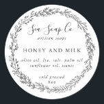 Customize Your Own Soap Stickers<br><div class="desc">This design was made with simplicity and elegance in mind. The modern minimal design can be used with various packaging styles and soap wrappers. It catches the eye and conveys a clear brand and message. Customize this design with your details and use for all your soap needs.</div>