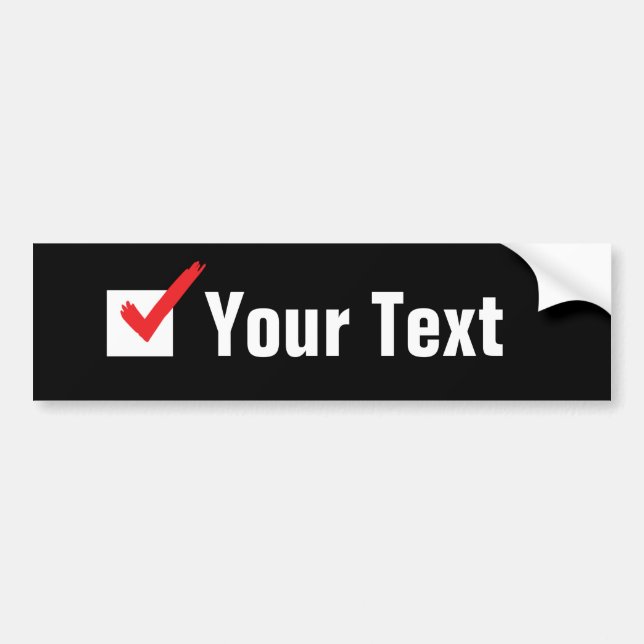 Customize Your Own Social Status - Personal Ad Bumper Sticker (Front)