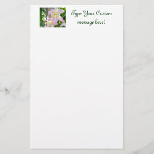 Customize Your Own Stationery Pink Lily Flowers