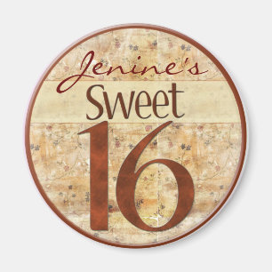 Customize your own sweet 16 magnet