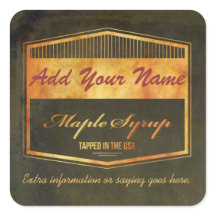 Customize Your Own Text Maple Syrup Label