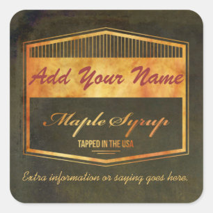 Customize Your Own Text Maple Syrup Label