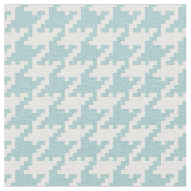 Customize your own turquoise houndstooth pattern fabric (Close Up)