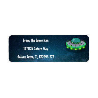Customize your own U.F.O. Return Address Label
