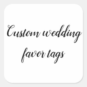 Customize your own wedding favour  square sticker