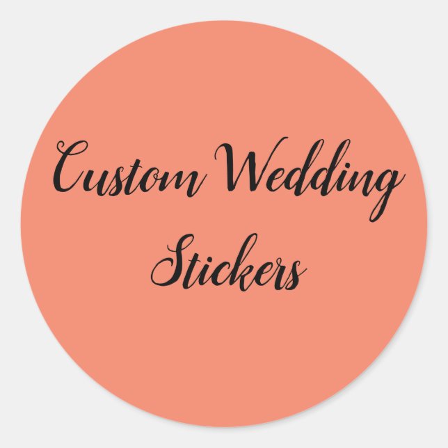 Customize your own wedding stickers (Front)