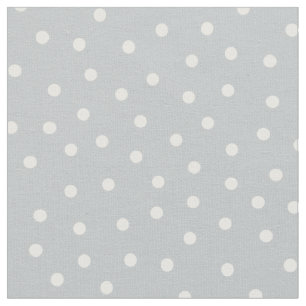 Customize your own white polka dots in grey fabric
