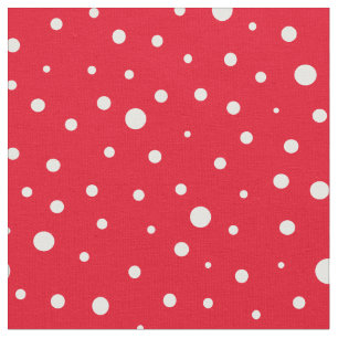 Customize your own white polka dots in red fabric