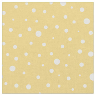 Customize your own white polka dots in yellow fabric