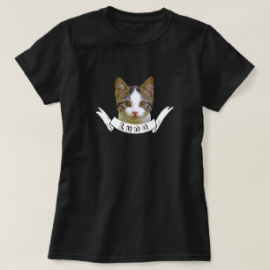 Customize Your Pet Cat Name and Face Photo T-Shirt