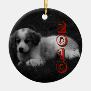 CUSTOMIZE your Puppy's First Christmas Ceramic Ornament