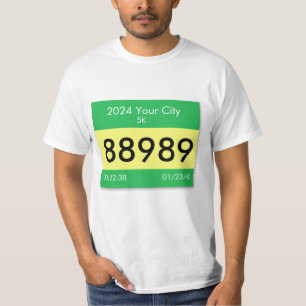 Customize your race bib on a shirt! T-Shirt