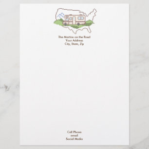 Customize Your Road Trip USA Letterhead