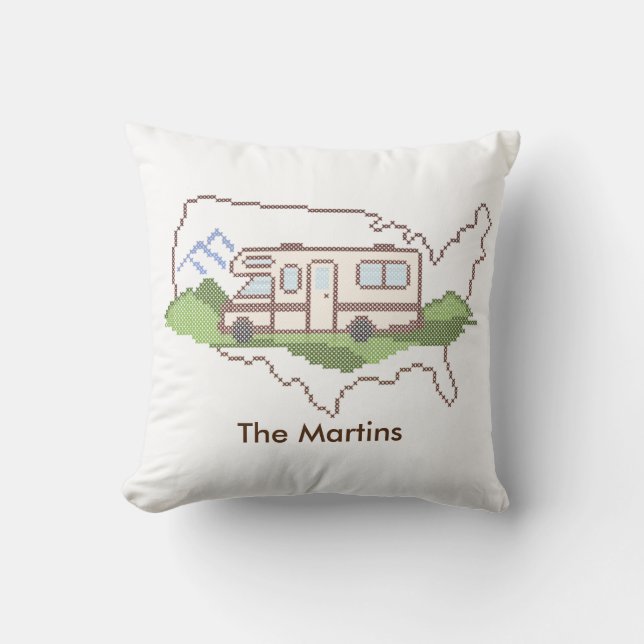 Customize Your Road Trip USA Pillow (Front)
