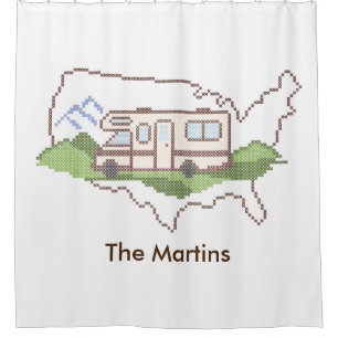 Customize Your Road Trip USA Shower Curtain