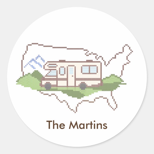 Customize Your Road Trip USA Stickers (Front)