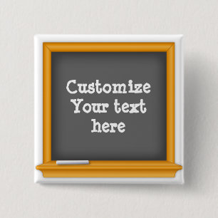 Customize Your Text Chalkboard 2 Inch Square Button