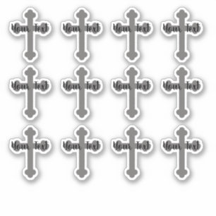 Customize your Text - Cross vinyl stickers