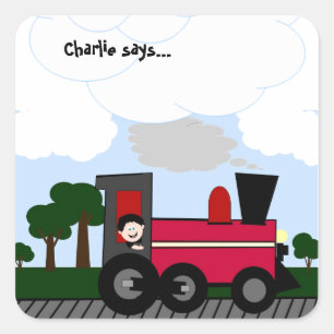 Customize Your Train Square Sticker