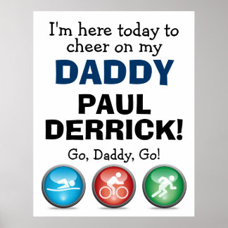 Customize Your Triathlon Race Day Poster