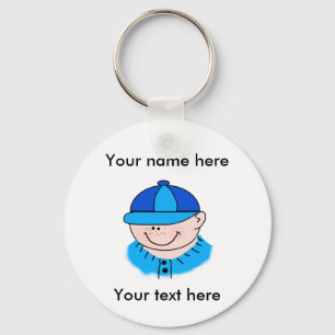 Customize Yourself Boy Baseball  Keychain