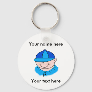 Customize Yourself Boy Baseball Keychain