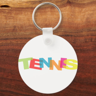 Customize yourself tennis gifts keychain