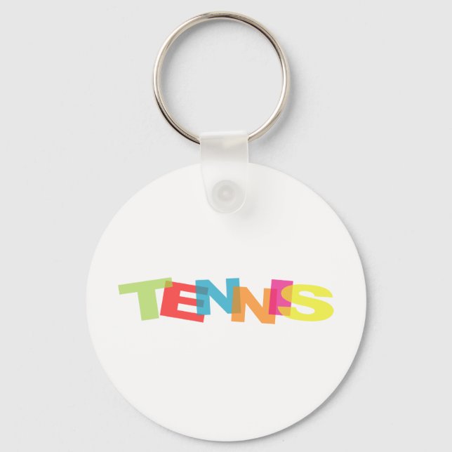 Customize yourself tennis gifts keychain (Front)