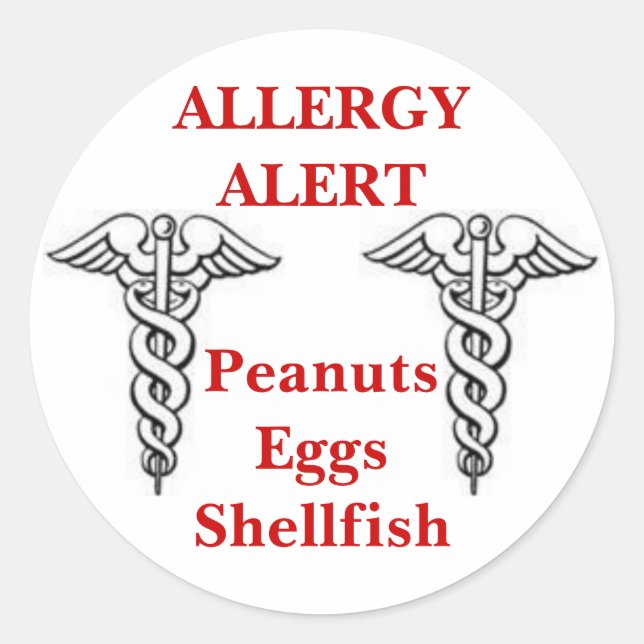 Customizeable allergy stickers (Front)