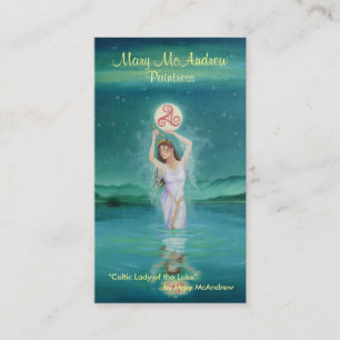 Customizeable Business Card / Celtic Lady of Lake