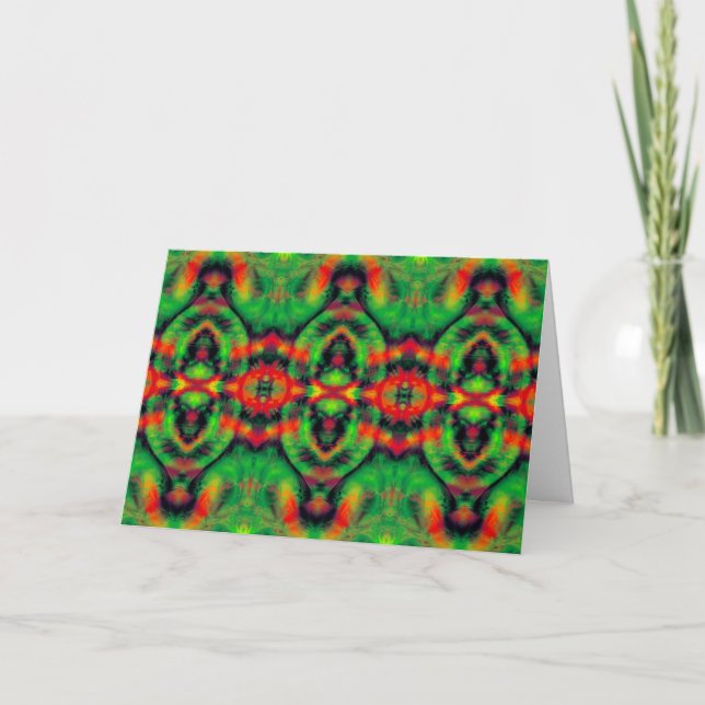 Customizeable Digital Art Cool Modern Abstract Holiday Card (Front)